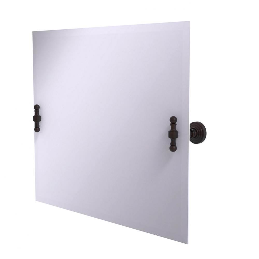Frameless Landscape Rectangular Tilt Mirror with Beveled Edge