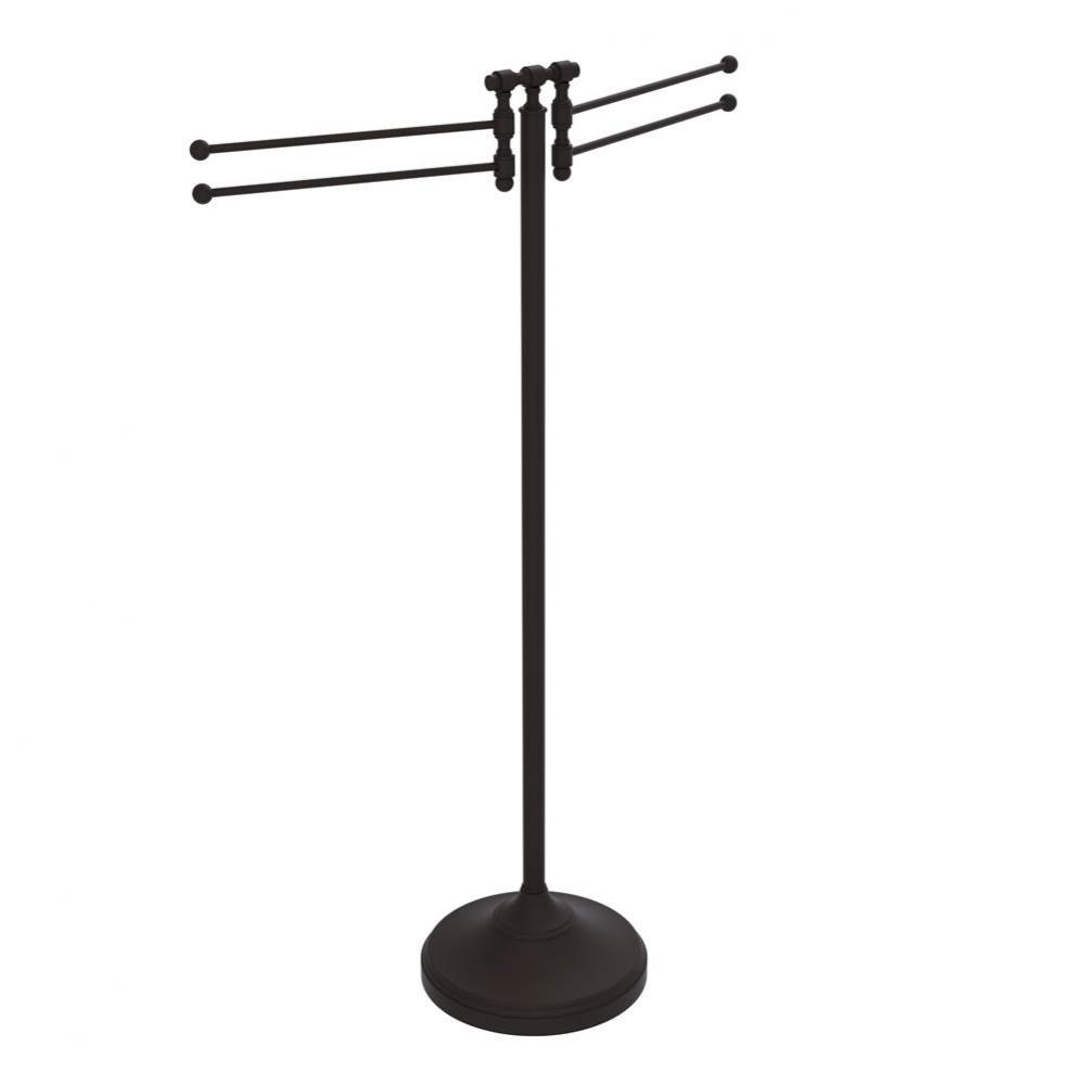 Towel Stand with 4 Pivoting Swing Arms