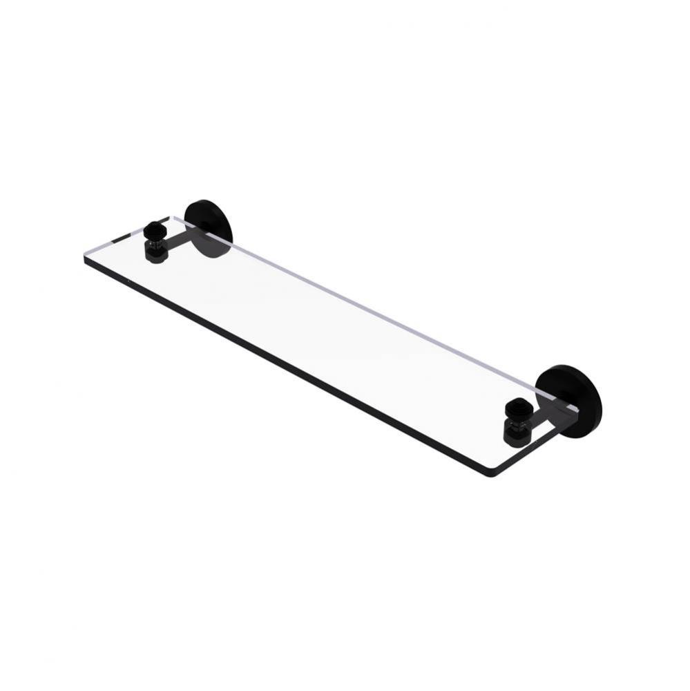 South Beach Collection 22 Inch Glass Vanity Shelf with Beveled Edges