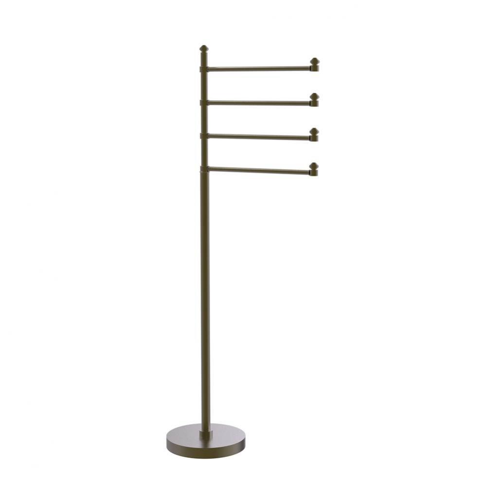 Southbeach Collection Free Standing 4 Pivoting Swing Arm Towel Stand