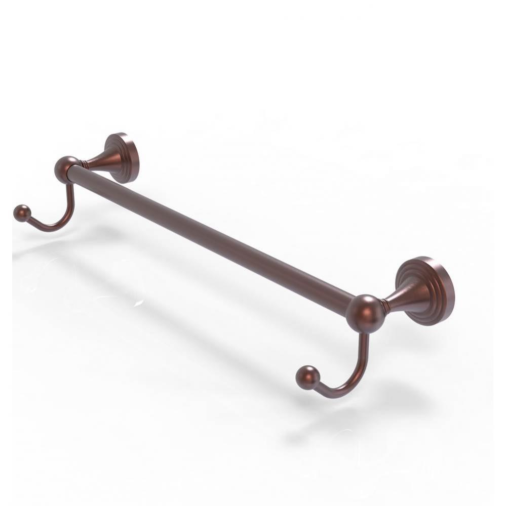 Sag Harbor Collection 24 Inch Towel Bar with Integrated Hooks