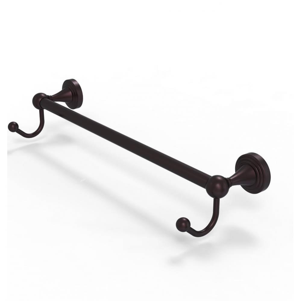 Sag Harbor Collection 30 Inch Towel Bar with Integrated Hooks