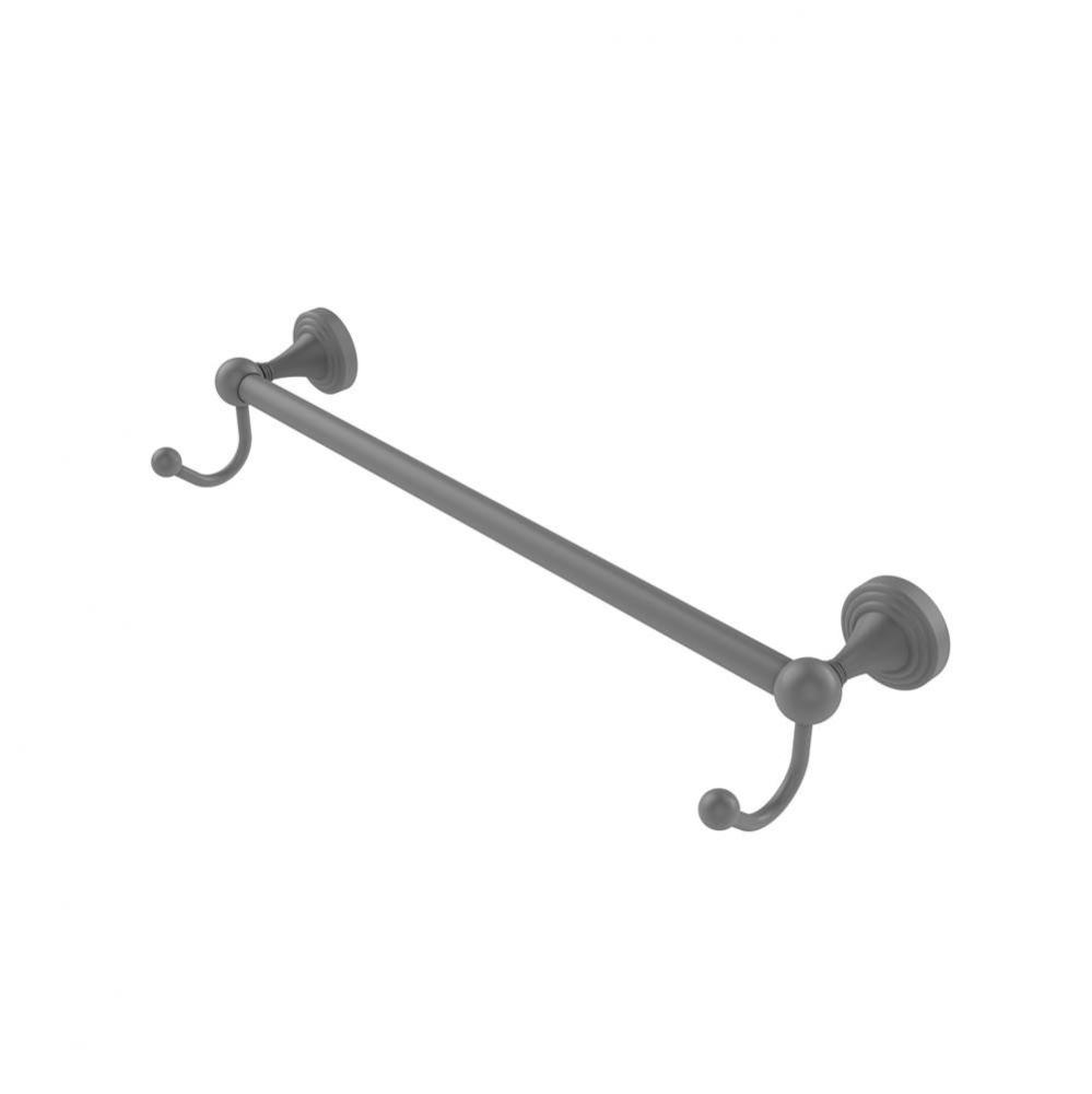 Sag Harbor Collection 30 Inch Towel Bar with Integrated Hooks