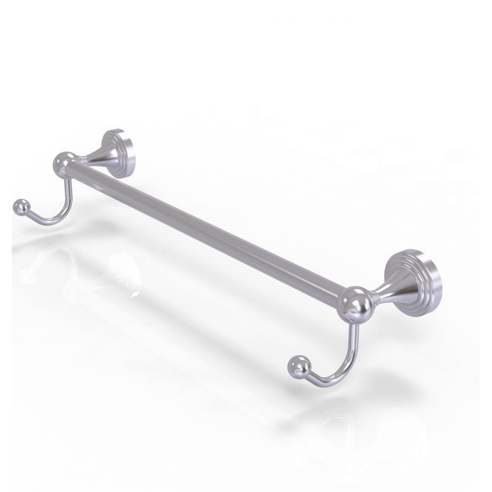 Sag Harbor Collection 36 Inch Towel Bar with Integrated Hooks