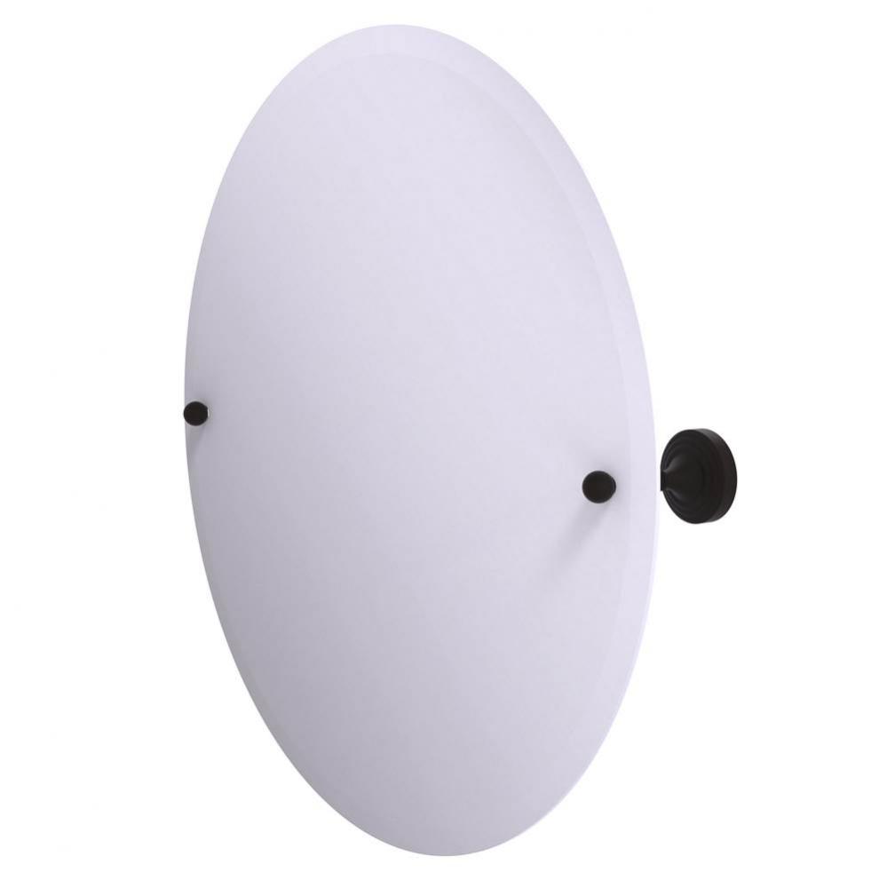 Sag Harbor Collection Frameless Round Tilt Mirror with Beveled Edge