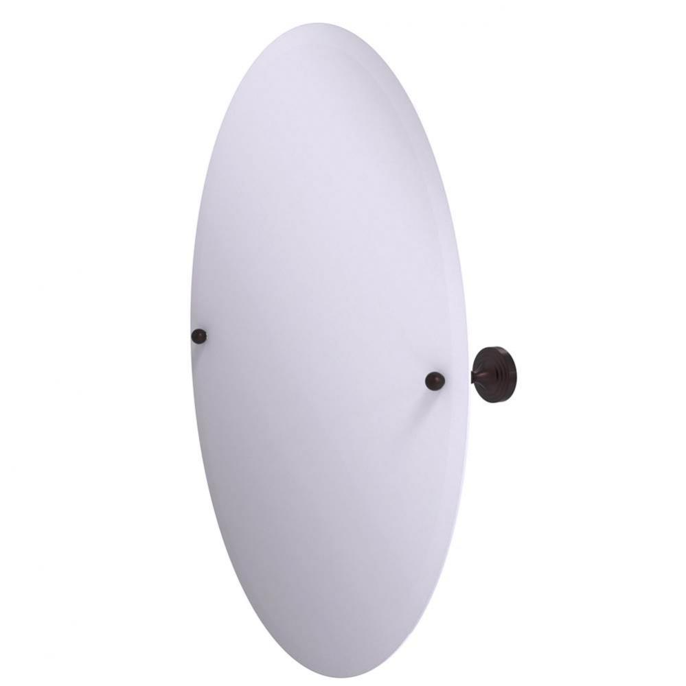 Sag Harbor Collection Frameless Oval Tilt Mirror with Beveled Edge