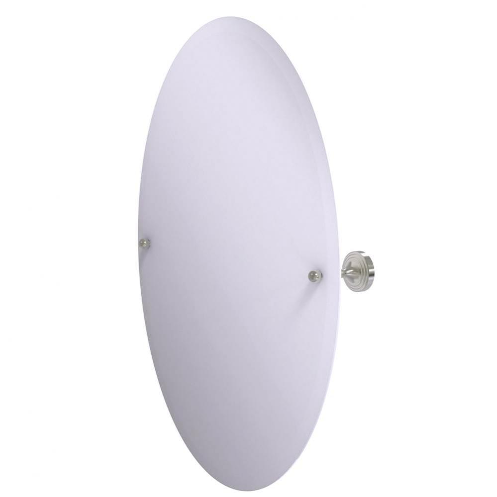 Sag Harbor Collection Frameless Oval Tilt Mirror with Beveled Edge