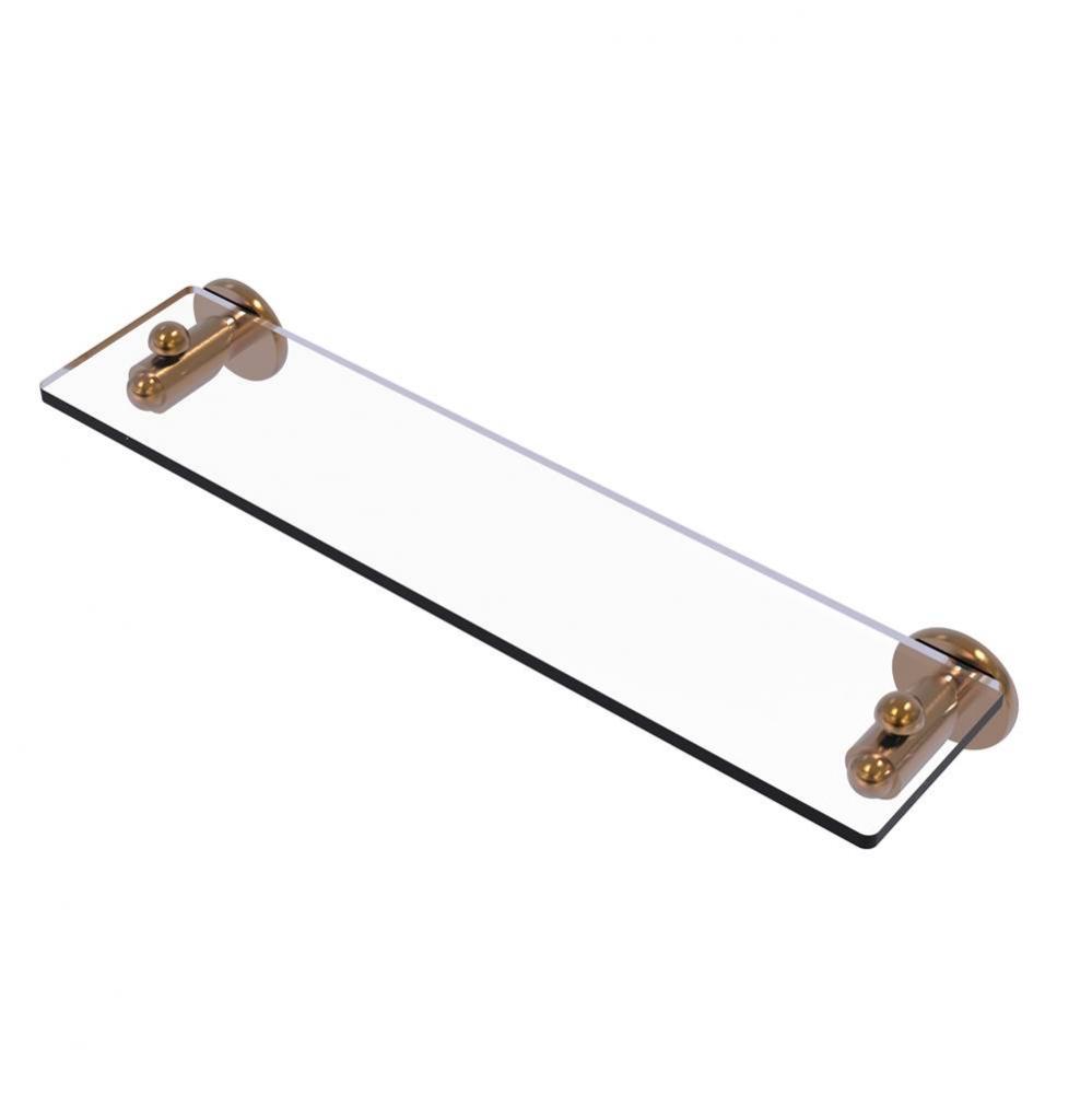 Soho Collection 22 Inch Glass Vanity Shelf with Beveled Edges