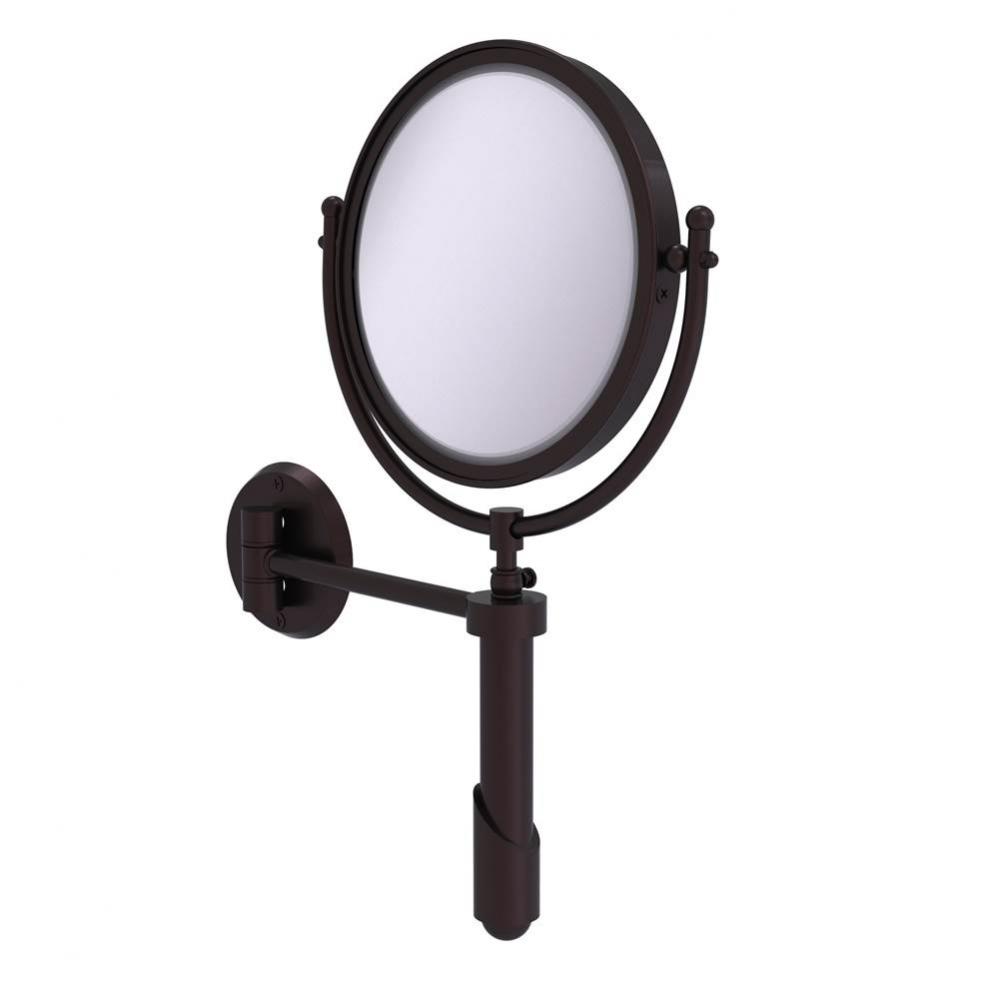 Soho Collection Wall Mounted Make-Up Mirror 8 Inch Diameter with 2X Magnification