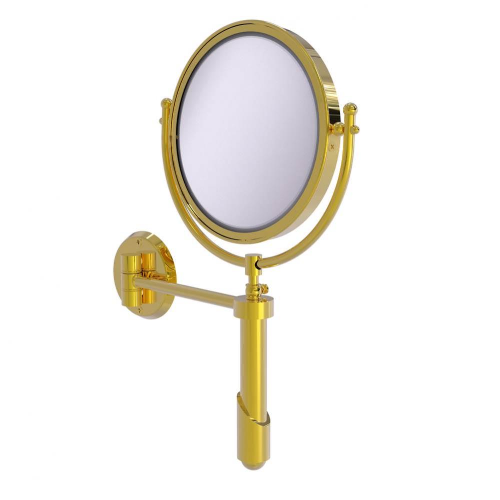 Soho Collection Wall Mounted Make-Up Mirror 8 Inch Diameter with 2X Magnification