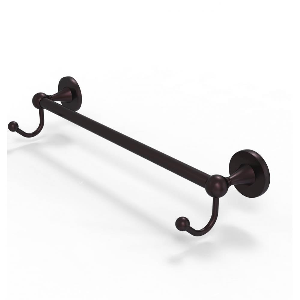 Shadwell Collection 24 Inch Towel Bar with Integrated Hooks