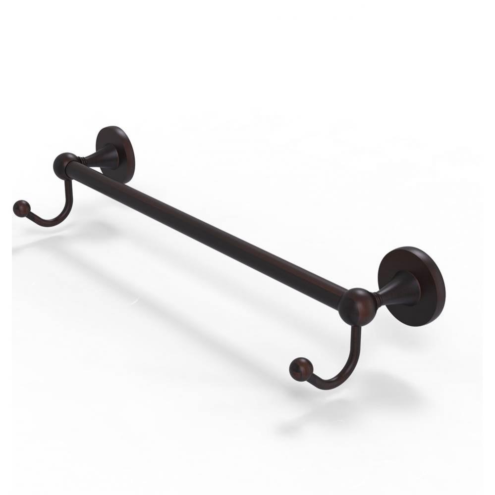 Shadwell Collection 24 Inch Towel Bar with Integrated Hooks