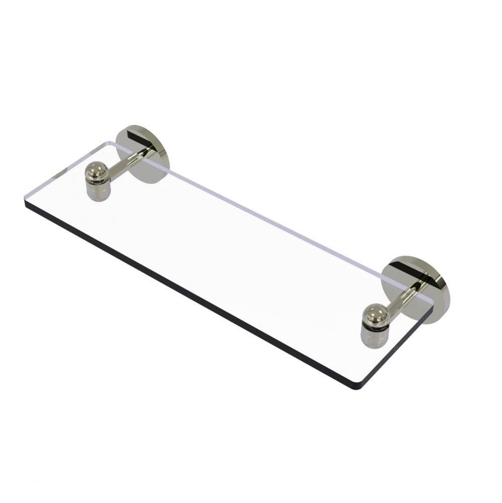 Tango Collection 16 Inch Glass Vanity Shelf with Beveled Edges