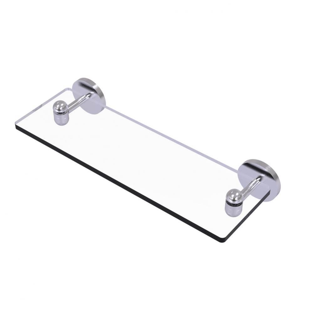 Tango Collection 16 Inch Glass Vanity Shelf with Beveled Edges