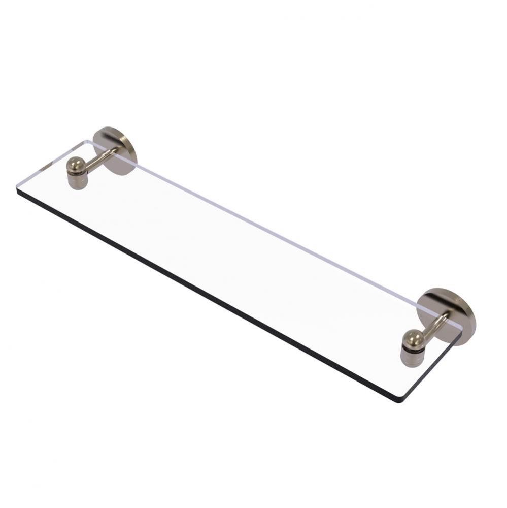 Tango Collection 22 Inch Glass Vanity Shelf with Beveled Edges