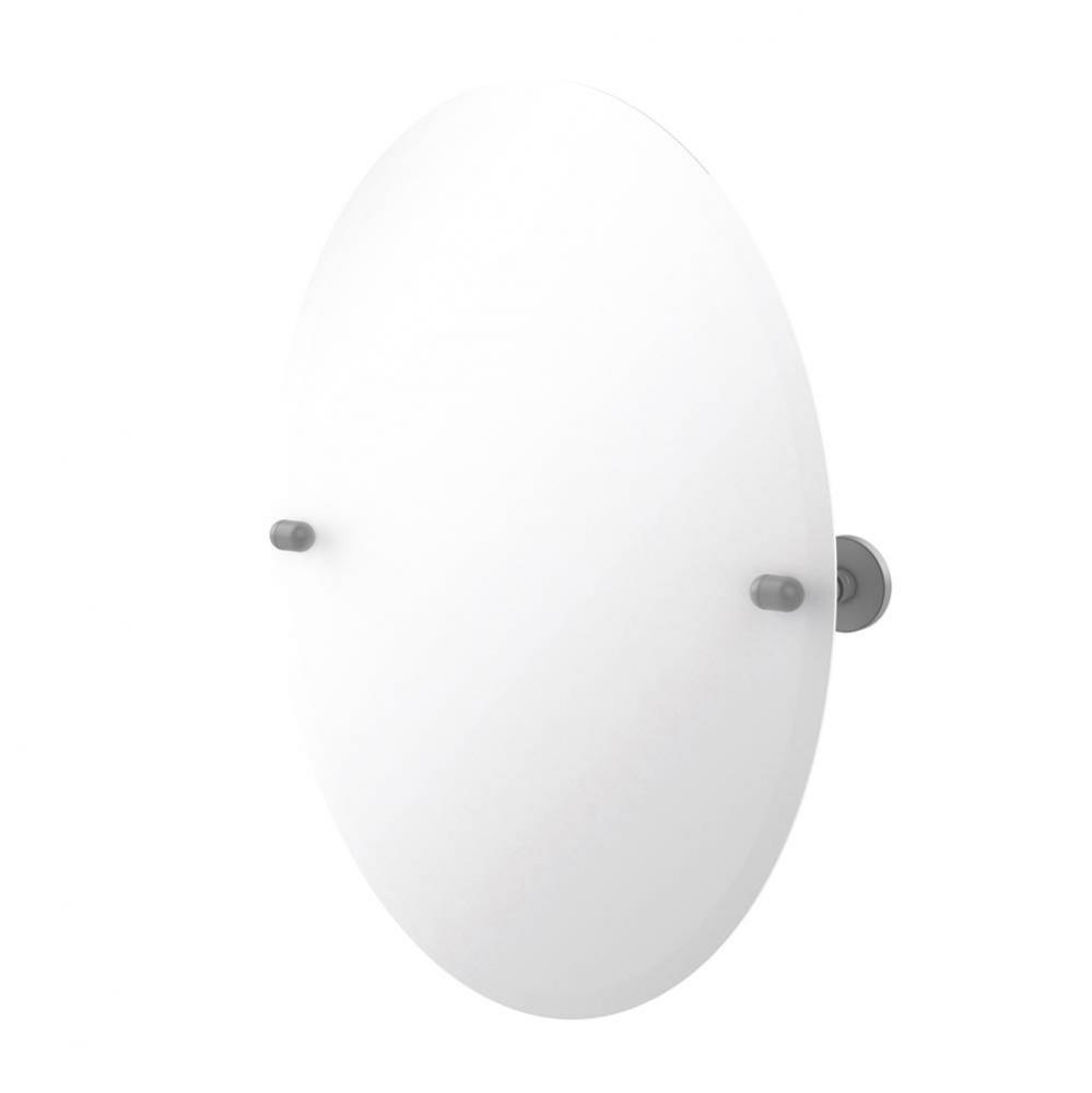 Frameless Oval Tilt Mirror with Beveled Edge