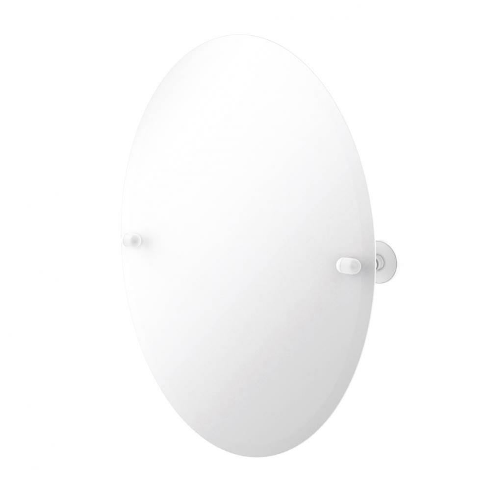Frameless Oval Tilt Mirror with Beveled Edge