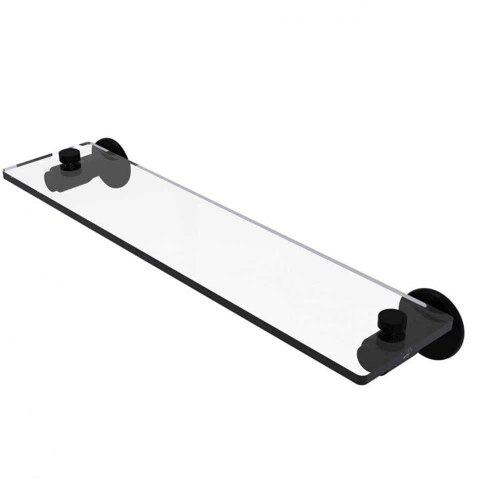 Tribecca Collection 22 Inch Glass Vanity Shelf with Beveled Edges