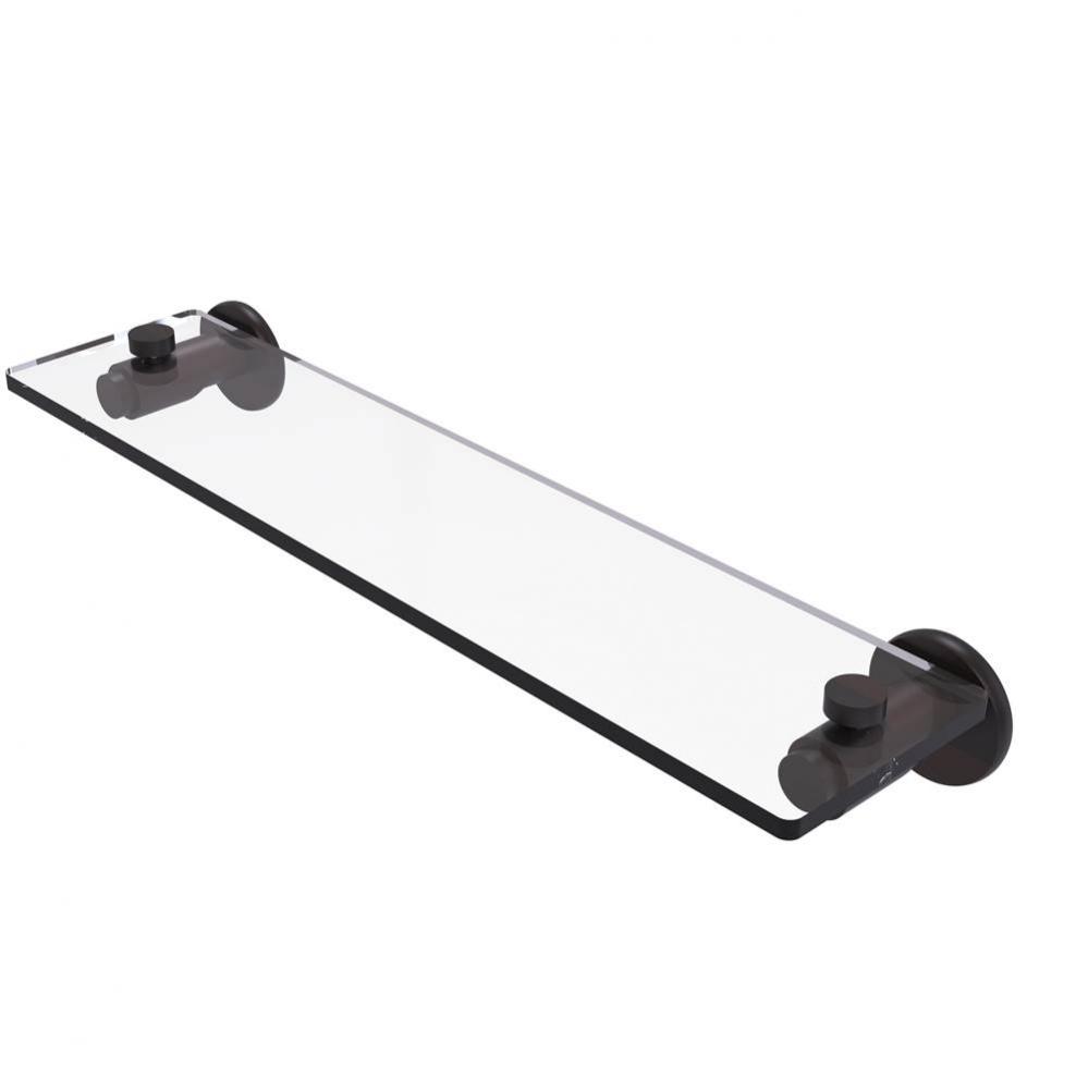 Tribecca Collection 22 Inch Glass Vanity Shelf with Beveled Edges