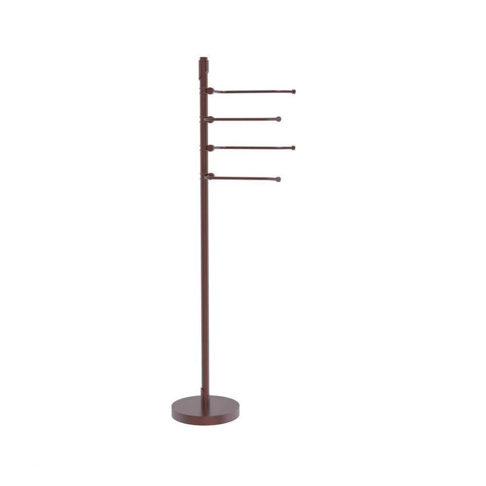 Floor Standing 49 Inch 4 Pivoting Swing Arm Towel Holder
