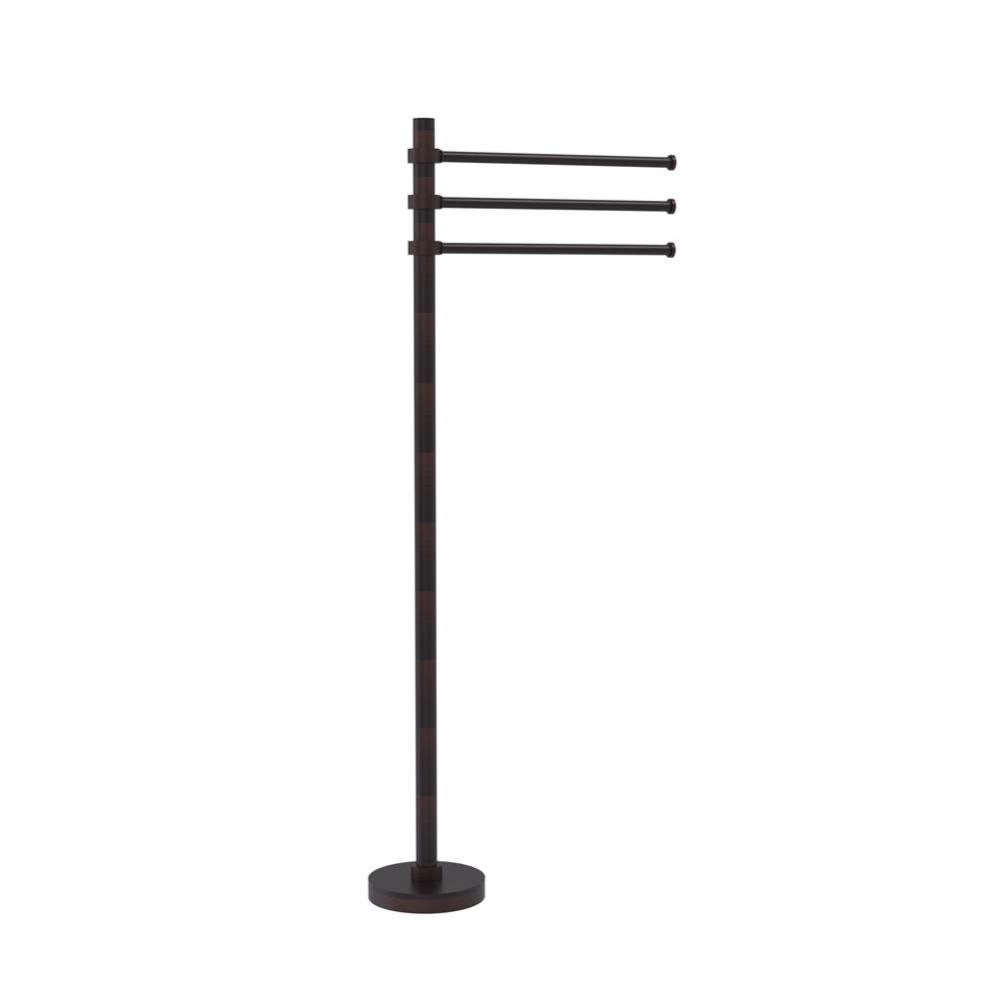 Towel Stand with 3 Pivoting 12 Inch Arms