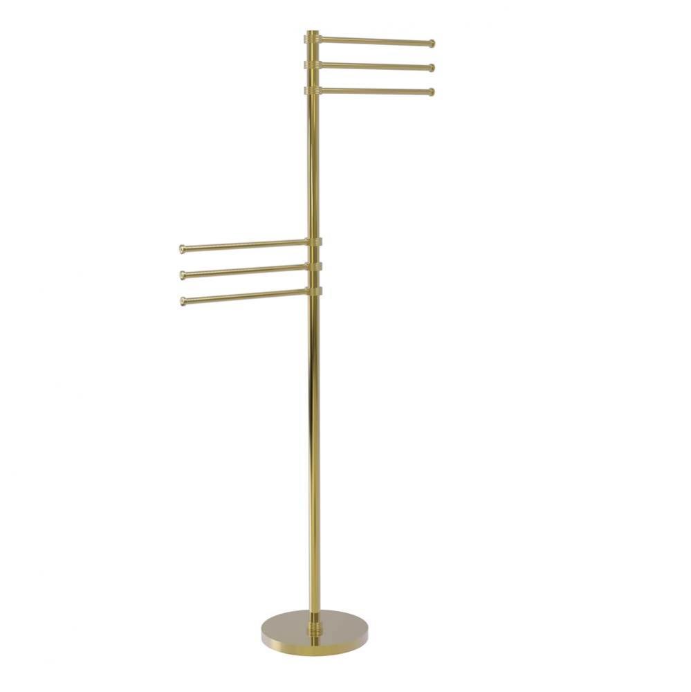 Towel Stand with 6 Pivoting 12 Inch Arms