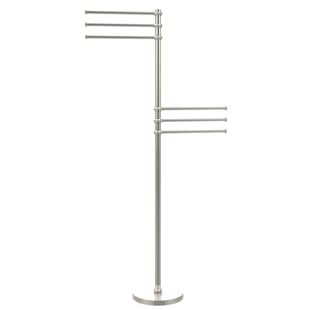Towel Stand with 6 Pivoting 12 Inch Arms