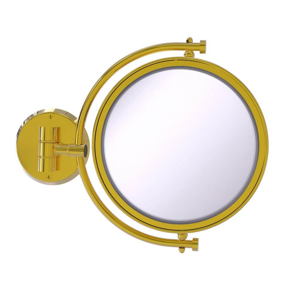 8 Inch Wall Mounted Make-Up Mirror 2X Magnification