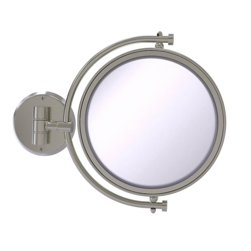 8 Inch Wall Mounted Make-Up Mirror 2X Magnification