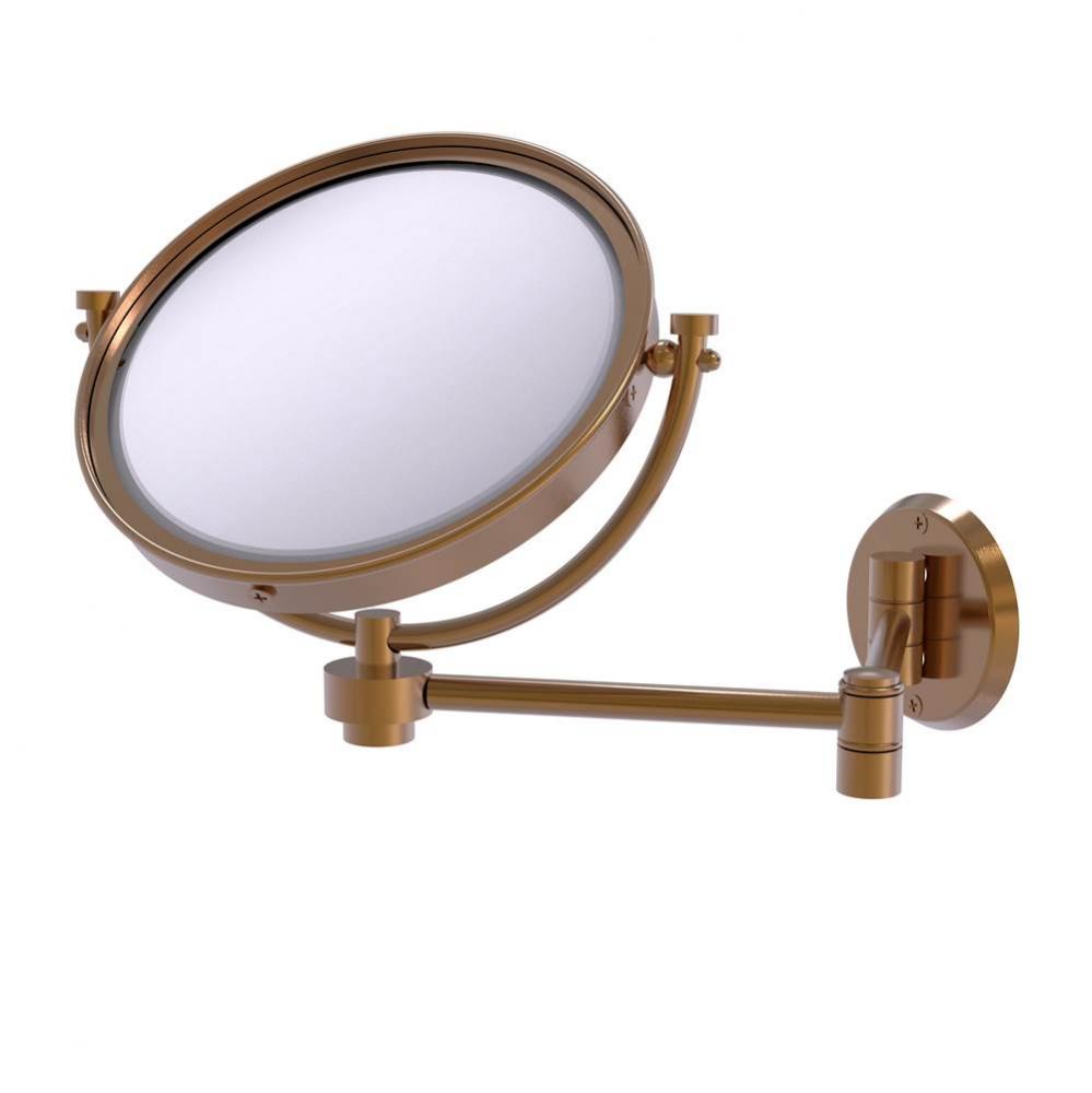 8 Inch Wall Mounted Extending Make-Up Mirror 4X Magnification