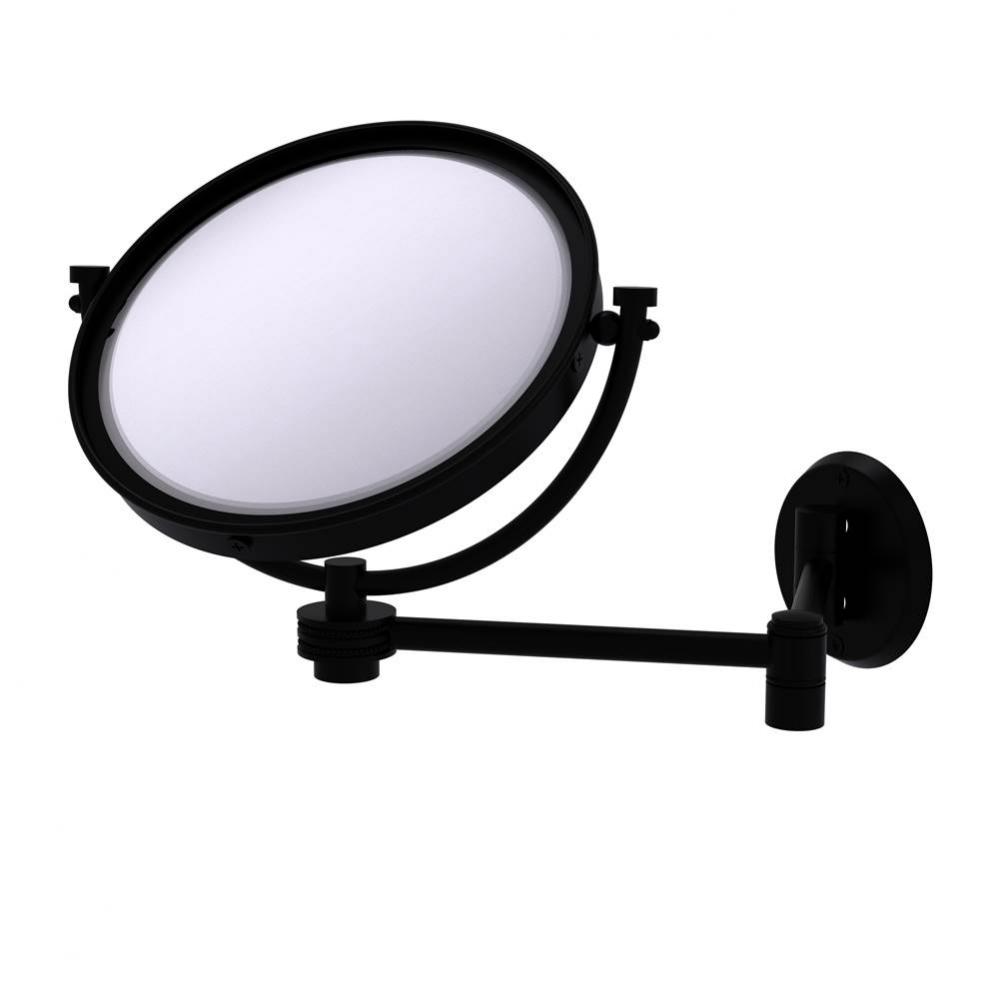 8 Inch Wall Mounted Extending Make-Up Mirror 4X Magnification with Dotted Accent