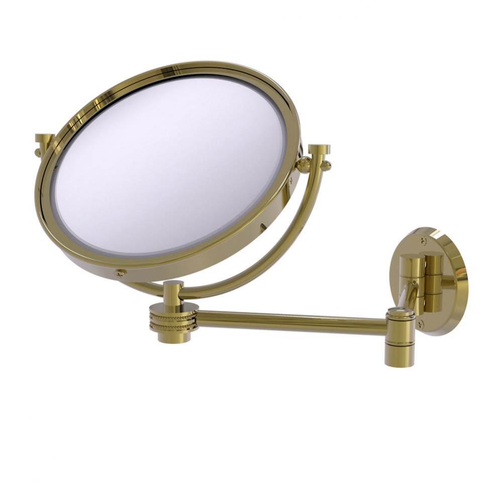 8 Inch Wall Mounted Extending Make-Up Mirror 4X Magnification with Dotted Accent