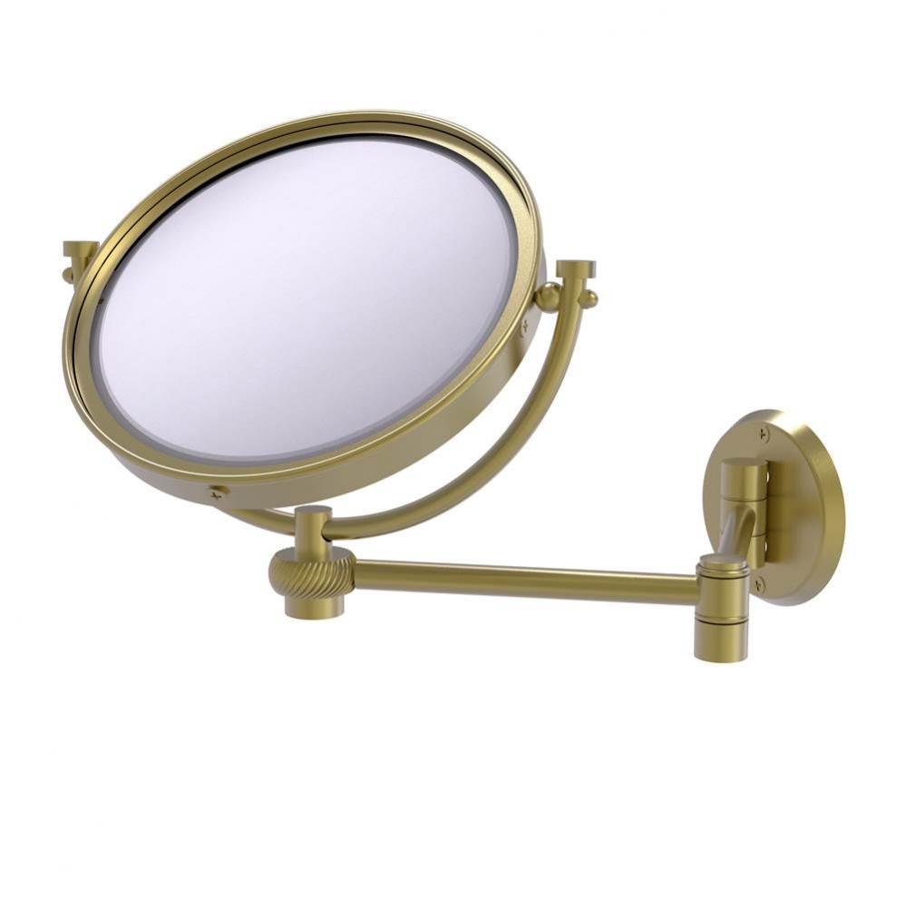 8 Inch Wall Mounted Extending Make-Up Mirror 4X Magnification with Twist Accent