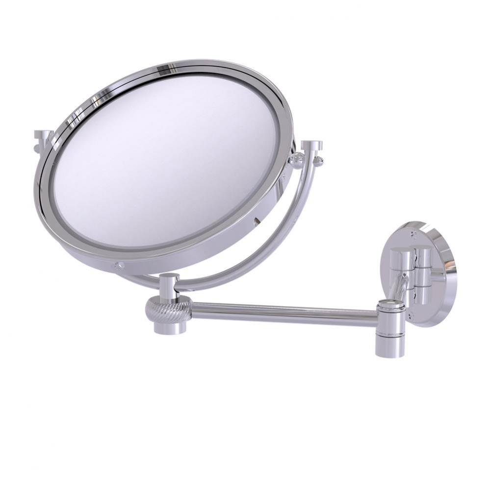 8 Inch Wall Mounted Extending Make-Up Mirror 5X Magnification with Twist Accent