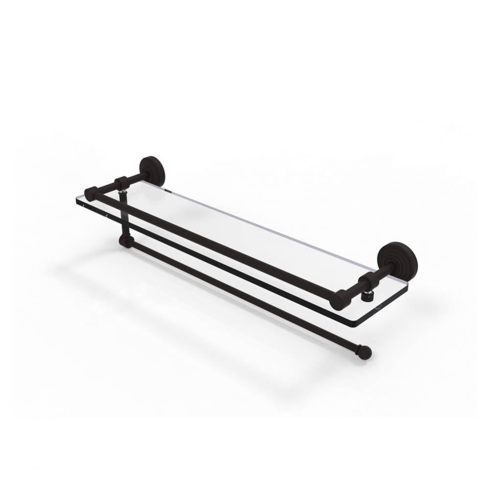 Wavwely Place Collection Paper Towel Holder with 22 Inch Gallery Glass Shelf