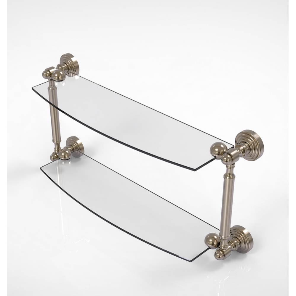 Waverly Place Collection 18 Inch Two Tiered Glass Shelf