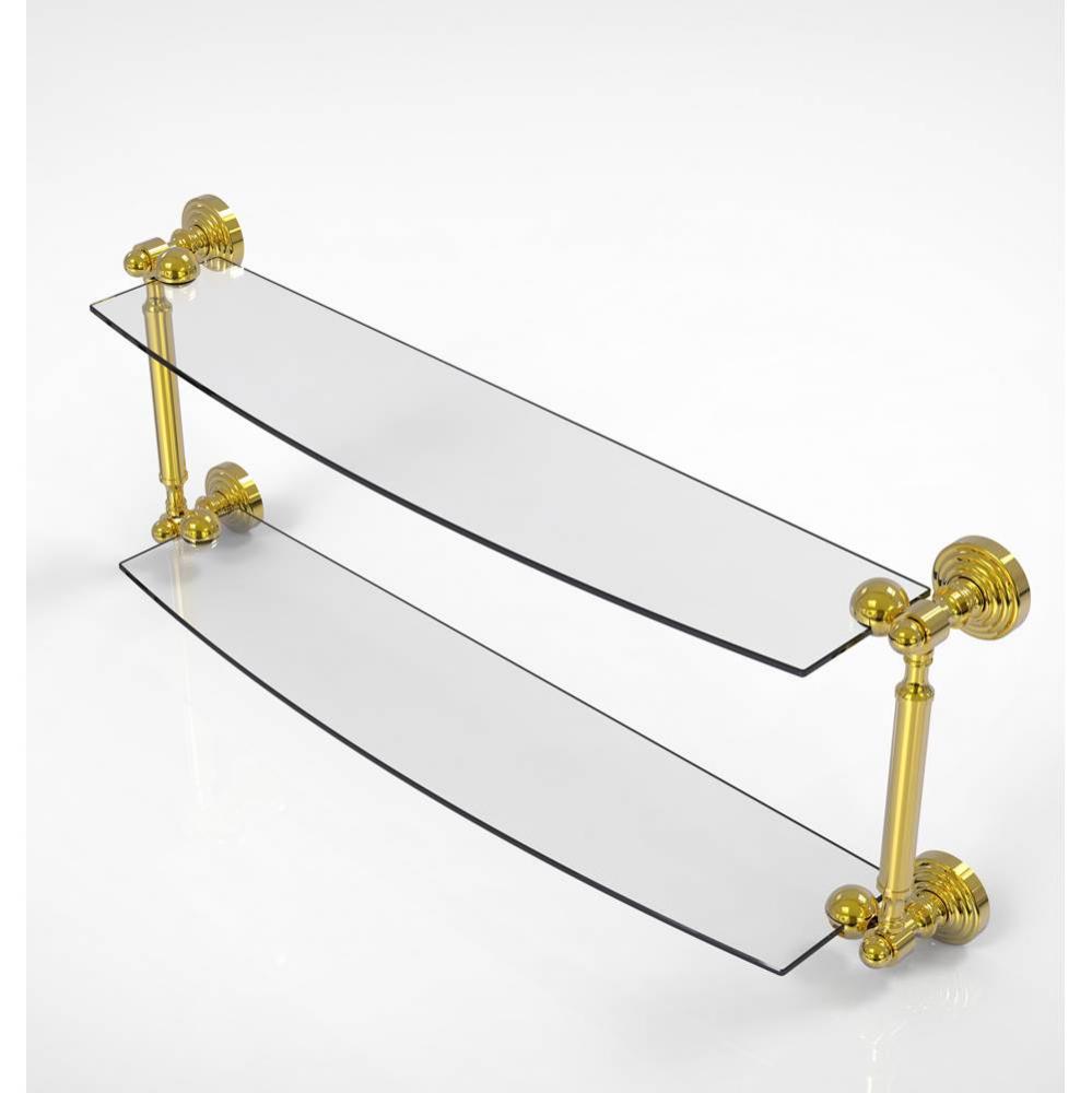 Waverly Place Collection 24 Inch Two Tiered Glass Shelf