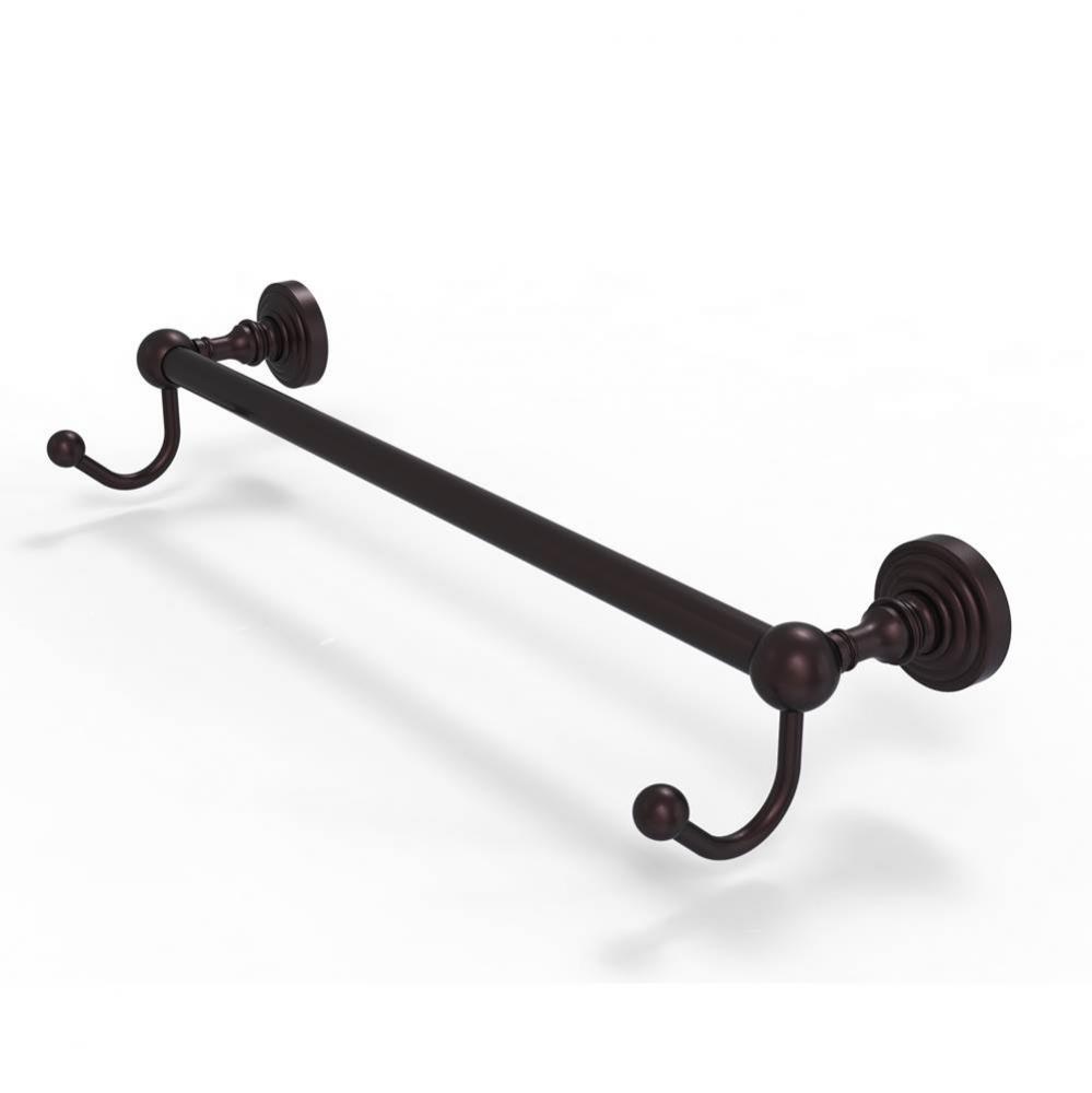 Waverly Place Collection 24 Inch Towel Bar with Integrated Hooks