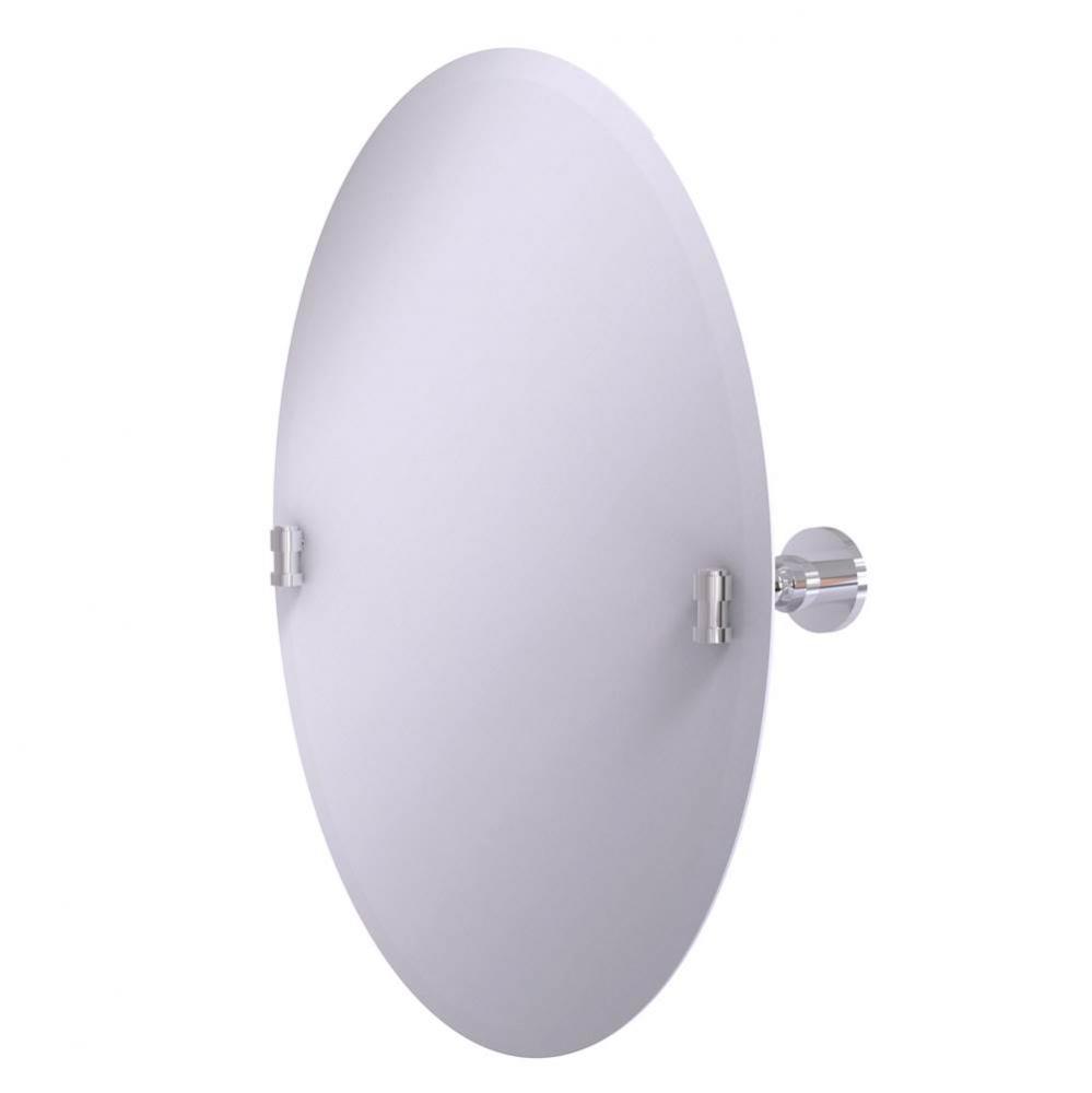 Frameless Oval Tilt Mirror with Beveled Edge