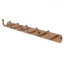 Allied Brass 1020-6-BBR - Skyline Collection 6 Position Tie and Belt Rack