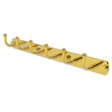 Allied Brass 1020-6-PB - Skyline Collection 6 Position Tie and Belt Rack