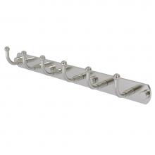 Allied Brass 1020-6-SN - Skyline Collection 6 Position Tie and Belt Rack