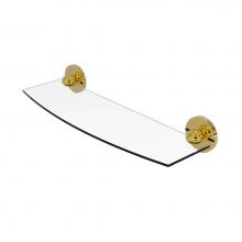 Allied Brass 1033/18-PB - Skyline Collection 18 Inch Glass Shelf