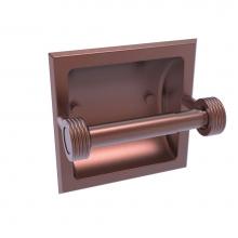Allied Brass 2024-CG-CA - Continental Collection Recessed Toilet Tissue Holder with Groovy Accents