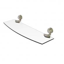Allied Brass 433D/18-PNI - Venus Collection 18 Inch Glass Shelf with Dotted Accents