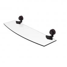Allied Brass 433G/18-ABZ - Venus Collection 18 Inch Glass Shelf with Groovy Accents