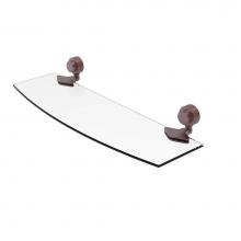 Allied Brass 433G/18-CA - Venus Collection 18 Inch Glass Shelf with Groovy Accents