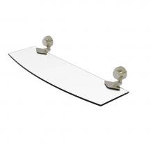 Allied Brass 433G/18-PNI - Venus Collection 18 Inch Glass Shelf with Groovy Accents