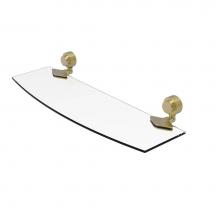 Allied Brass 433G/18-SBR - Venus Collection 18 Inch Glass Shelf with Groovy Accents