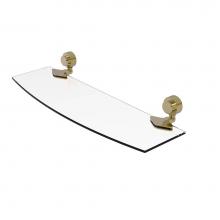 Allied Brass 433G/18-UNL - Venus Collection 18 Inch Glass Shelf with Groovy Accents
